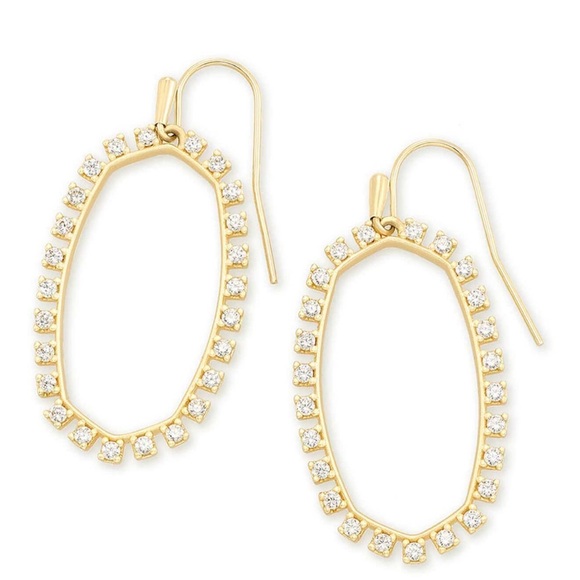 Kendra Scott Jewelry - Kendra Scott Elle Open Frame Earrings Gold Gift Box NEW